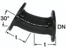 Flanschenbogen 30° PN 10/16 Fig. 2033 DN 80 - Von Roll Flanschenformstücke
