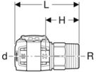 Übergang m/AG 75mm-21/2" 619.706.00.1 aus Edelstahl 1.4404 - Geberit FlowFit-Rohre/Formstücke