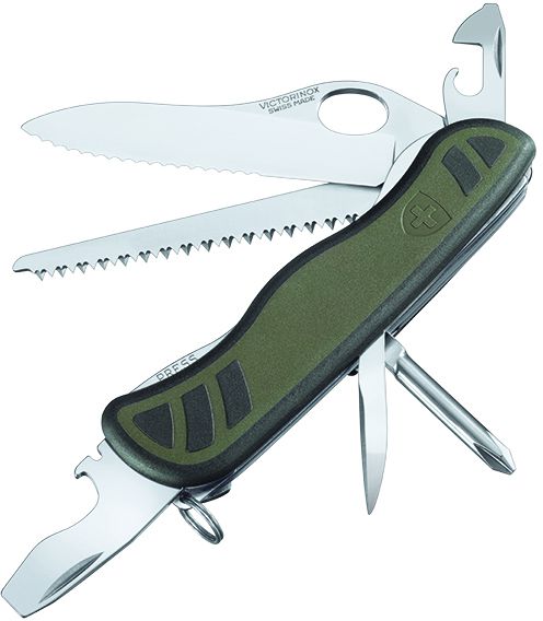 VICTORINOX Soldatenmesser Soldier 08, grün/schwarz, 0.8461.MWCH - Heften, Schneiden