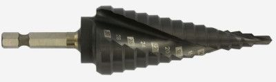 TIVOLY Stufenbohrer HSS tialN Shock Series Schaft 6.35 , 4-6-8-10-12-14-16-18-20-22-24-26-28- - Bohren