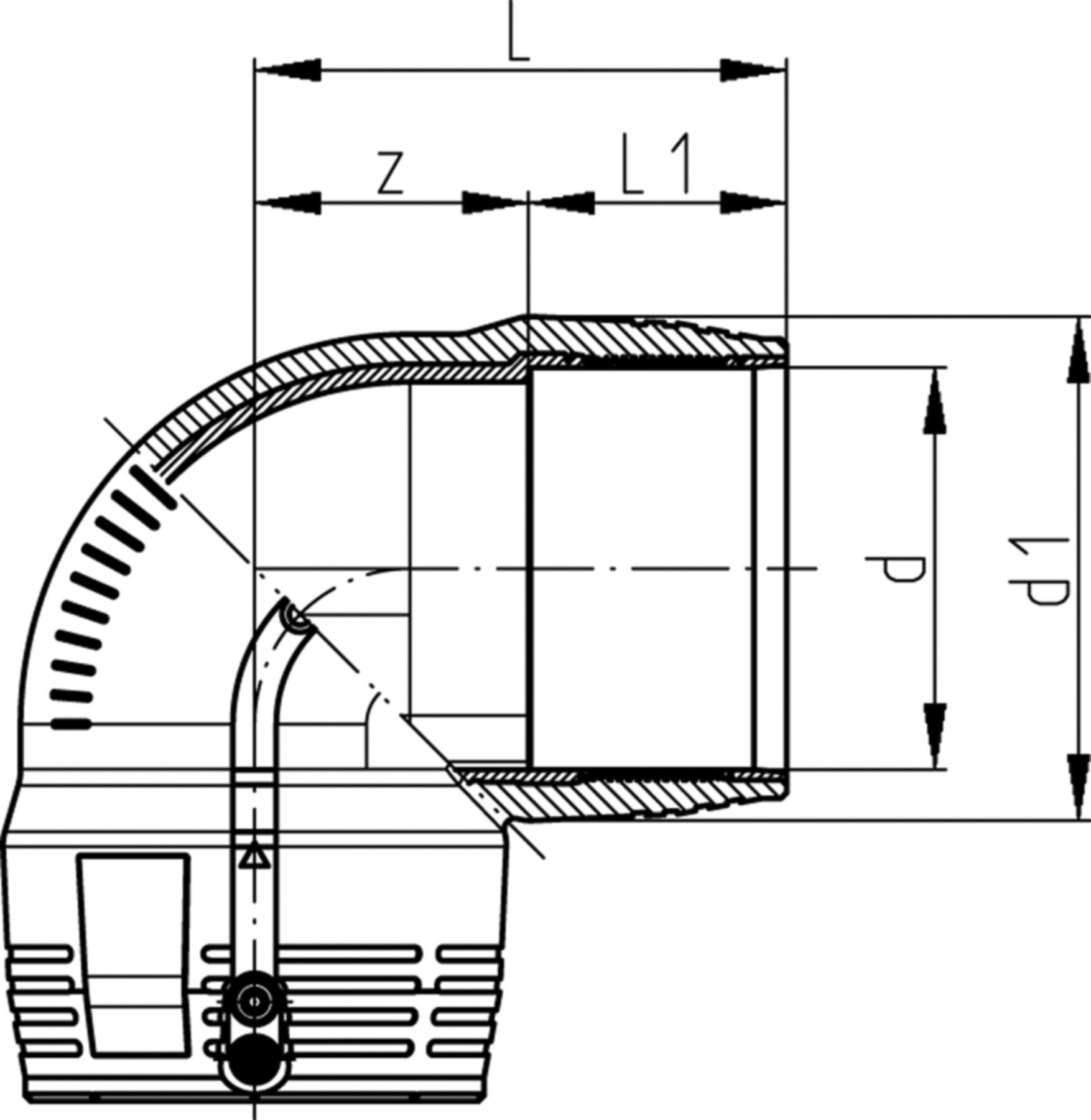 ELGEF Winkel 90° PN 16 d 200mm 753 101 819 - ELGEF Plus Elektroschweissfittinge