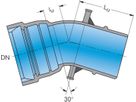 1-Muffe-Bogen MK 30° System BLS DN 125 - Frischhut Steckmuffenformstücke