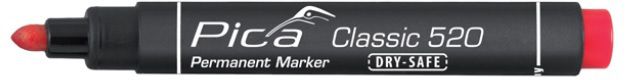 Pica Permanentmarker Keilspitze Classic 521 rot, 2-6mm, wasserfest - Auszeichnen