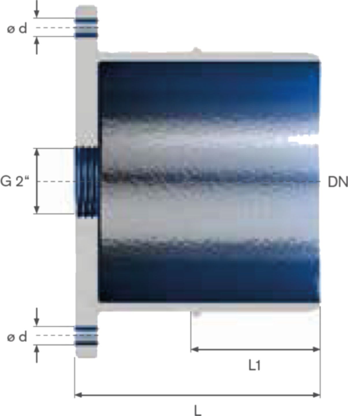 P-Stopfen mit 2" Gewindebohrung VRS-T Epoxy DN 100 - TRM Swiss Steckmuffenformstücke VRS-T