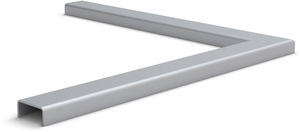 Abdeckprofil 25 x 11 x 1.25 mm für Eckverbindung für Glas 21 mm, 90° - INOXTECH-Handlauf-/Geländer-System