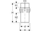 Offset Formstück 110mm 310.048.14.1 mit Kugelgelenk für Achsversätze bis 10cm - Geberit-PE-Silent-Formstücke