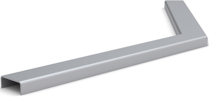 Abdeckprofil 16 x 11 x 1.25 mm für Eckverbindung für Glas 13 mm, geschweisst Winkel beliebig, 250 x - INOXTECH-Handlauf-/Geländer-System