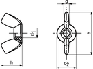 Flügelmuttern gepresst INOX A4 BN10767 M10 - Bossard Schrauben