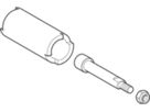 Verlängerung 54mm 94938 für Griff Kugelhahn L = 65mm - Geberit Systemventile / Armaturen