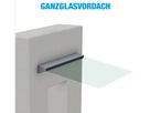 Ganzglasvordach Glashalteprofile