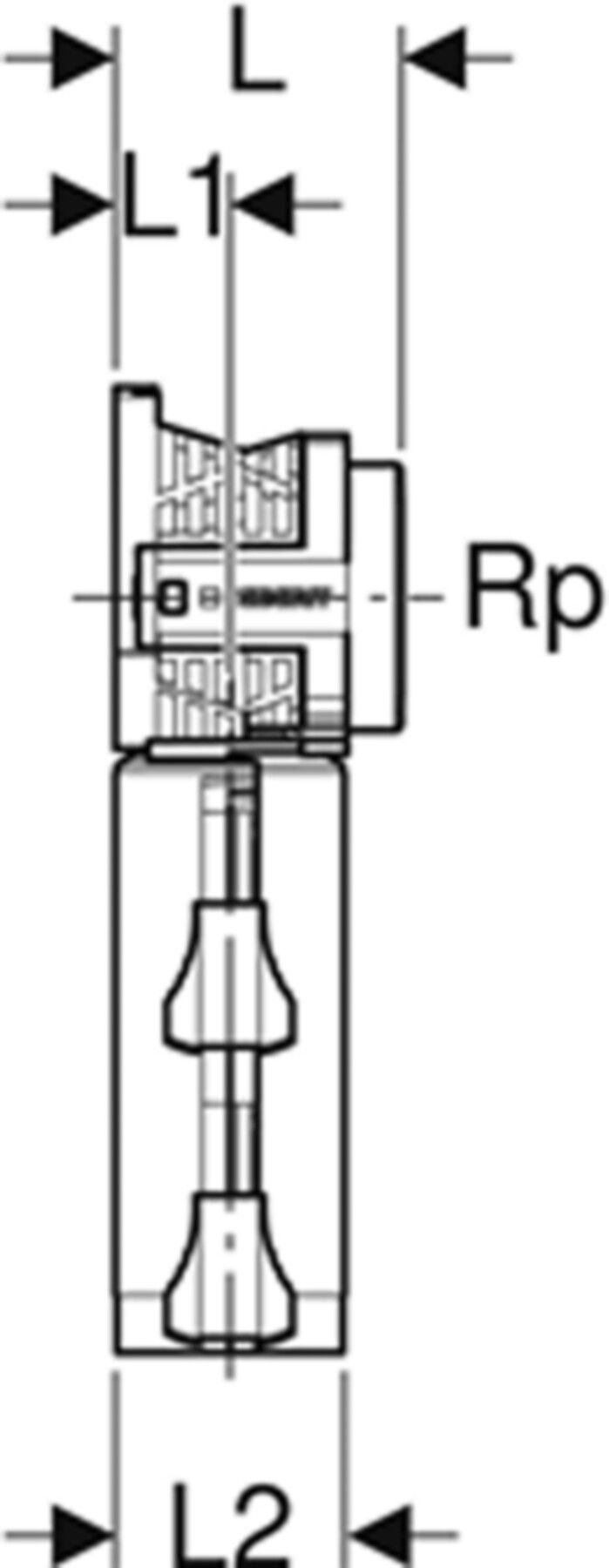 Dose 90° 20mm-3/4" 652.482.00.3 - Geberit-Push Fit-Formstücke