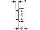 Traverse f. Wandarm. Aufputz 461.742.00.1 mit einem Wasseranschluss 1/2" - Geberit-GIS