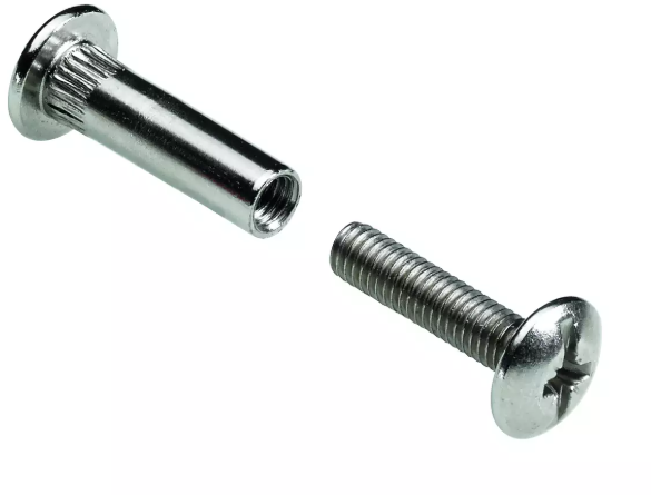 Hettich Verbindungsschraube Set vernickelt, mit Hülse, M6 x 36-50mm, à 4 Stk - Diverse Möbelbeschläge und Zubehör
