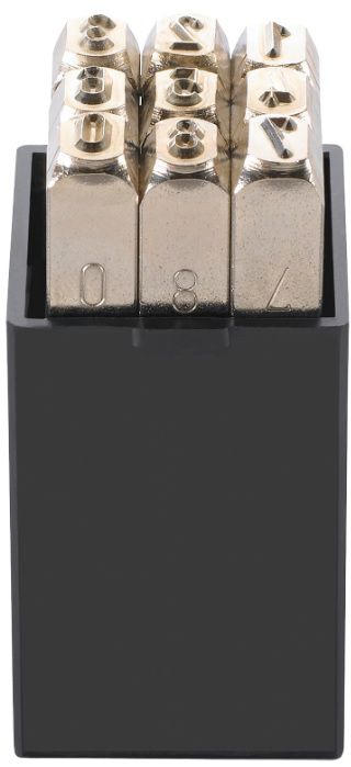 KUKKO Schlagzahlen-Satz Zahlen 0-9, Schrifthöhe = 3mm - Auszeichnen