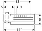 GIS Rohrschellenhalter L= 147mm 461.214.00.2 - Geberit-GIS