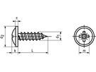 Lins-Blechschr Pozi Bund+Spitze vzb BN14072 DIN968C 3,5x13 - Bossard Schrauben