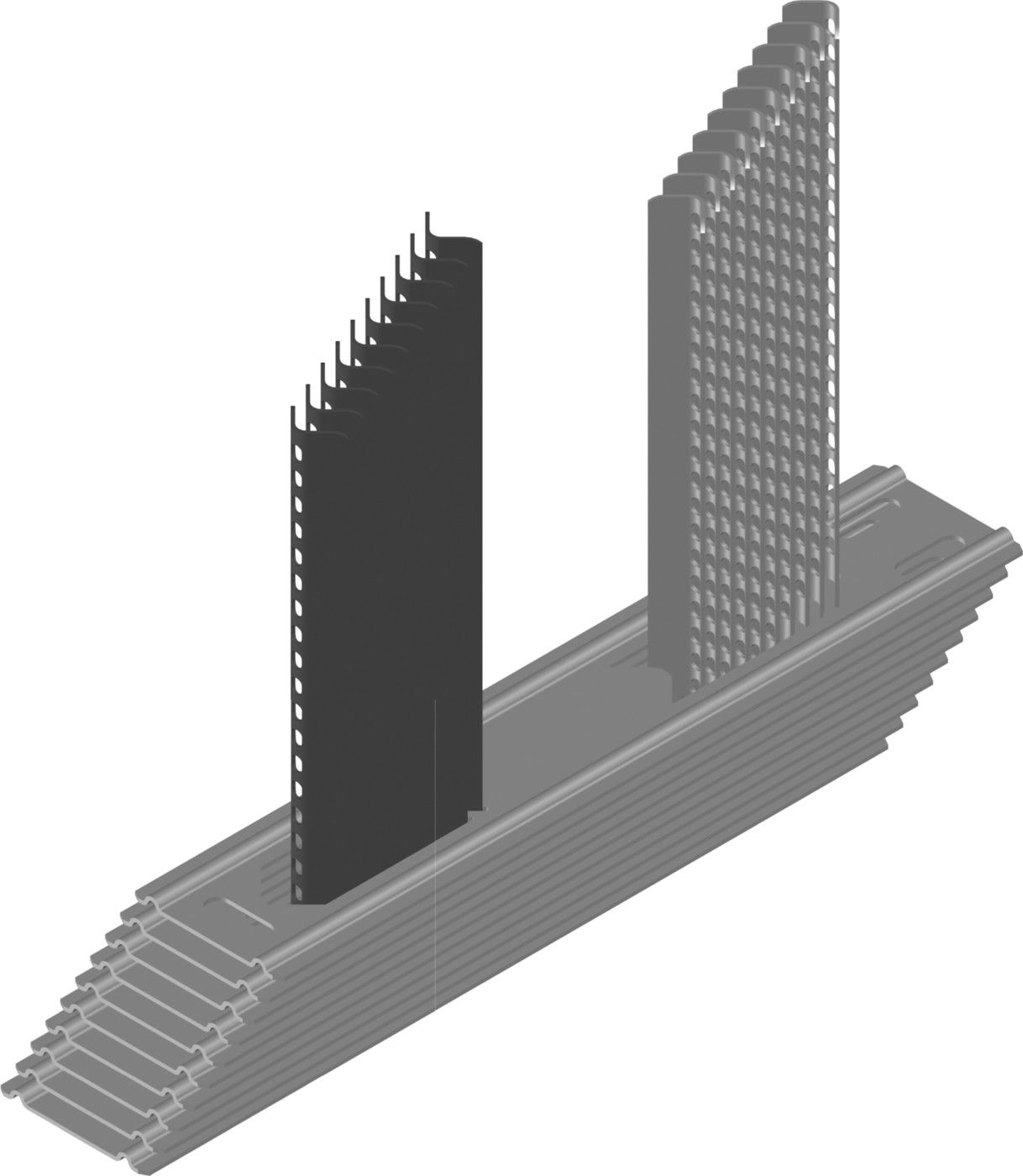 Pipex-Einlegerohrschellen H=400 10-140 mm Universal auf Grundplatte geschweisst schwarz - Samvaz-Rohrschellen