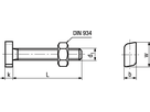 Aufhängeschr + 6 kt Mu St 4.6 vzb BN267 M8x25 - Bossard Schrauben