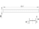 Abdeckungen Aqua SwissLine Individuell 1200mm Edelstahl, für Bodenbeläge ab 12mm 6-ADC120 - SCHACO Entwässerungstechnik