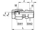 Verschraubung AG SO 41121 8- 1/2" - Serto-Programm M/G