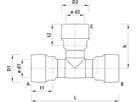 T-Stück reduziert 7281 d 225/110mm - Hawle-Grip