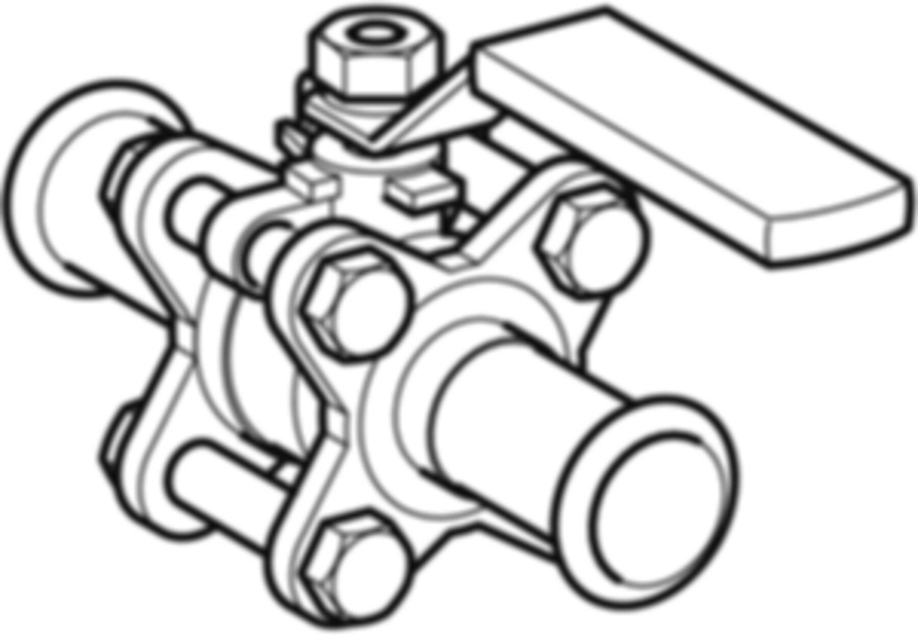 Kugelhahn geflanscht 42mm 92105 - Geberit Systemventile / Armaturen