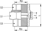 Verschraubung 8330 IG/IG 1/2" - Rotguss-Gewindefittings