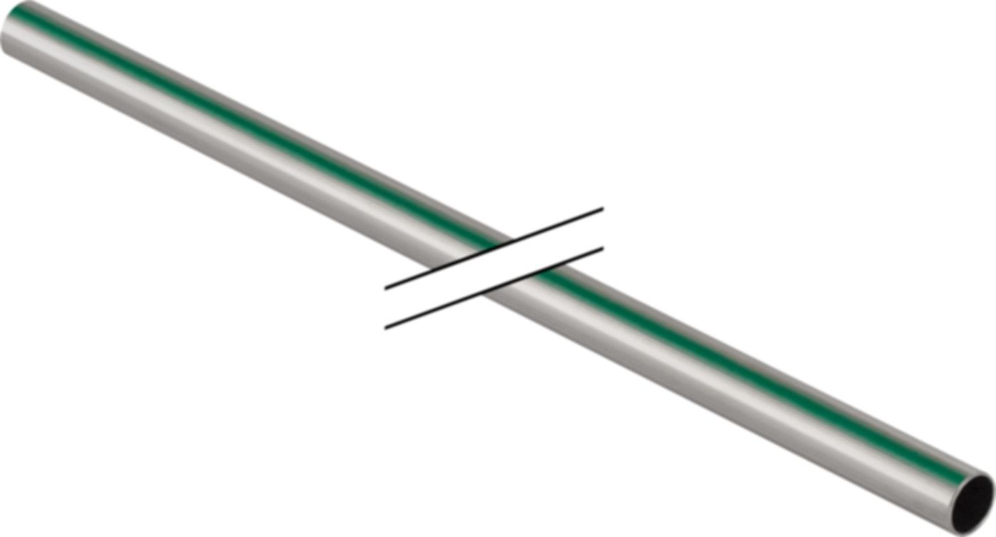 Systemrohr Edelstahl 1.4521, Stange à 6m 15 x 1.0mm mit grünem Streifen 39042 - Mapress-Sanitär-Presssystem-Rohre 1.4521