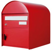 Arosa, BxHxT= 302x412x408mm Stahl pulverbeschichtet, rubinrot - Briefkasten Huber