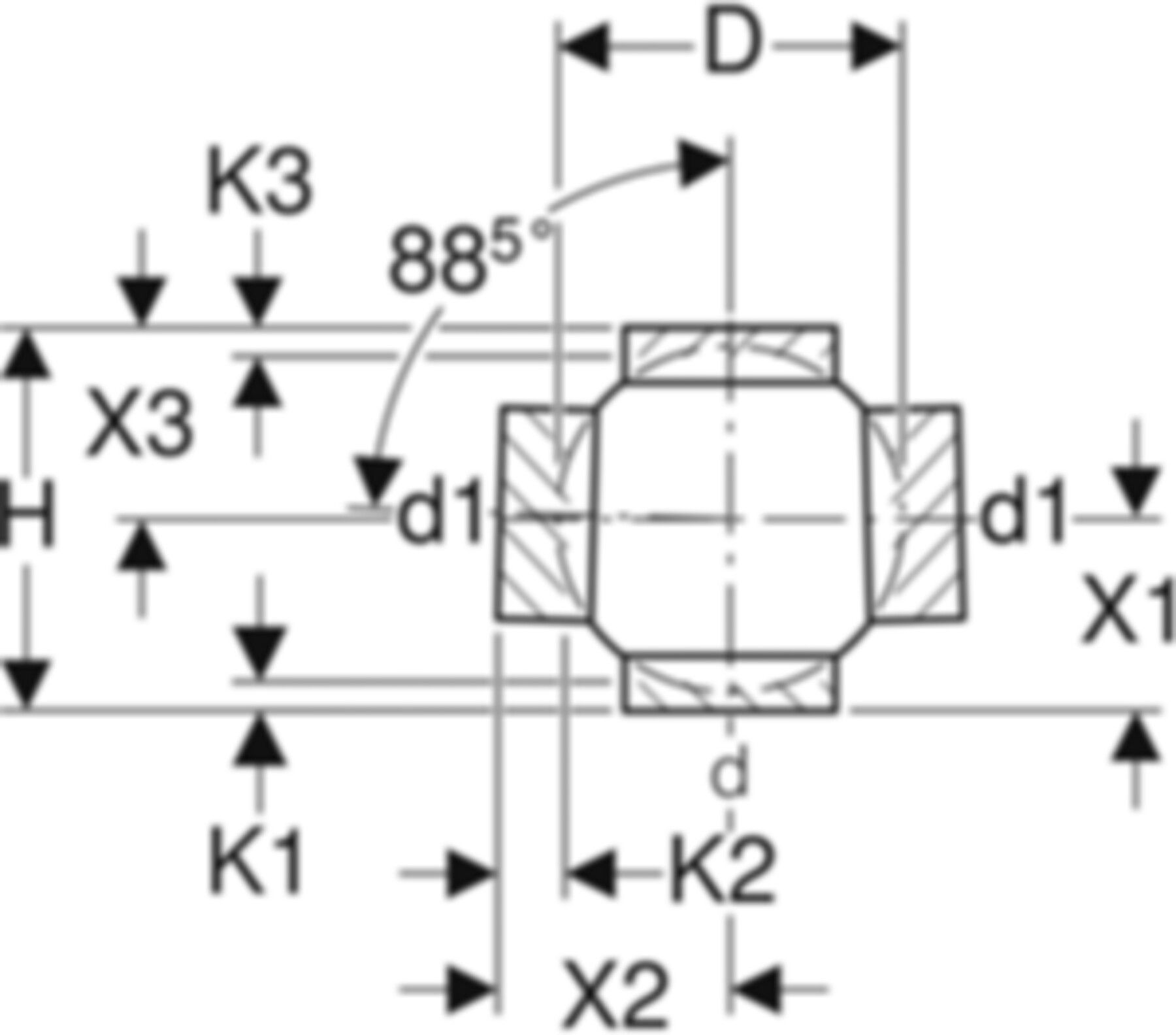 Doppelabzweig 180° 367.265.16.1 d 110/ 56mm - Geberit-PE-Formstücke
