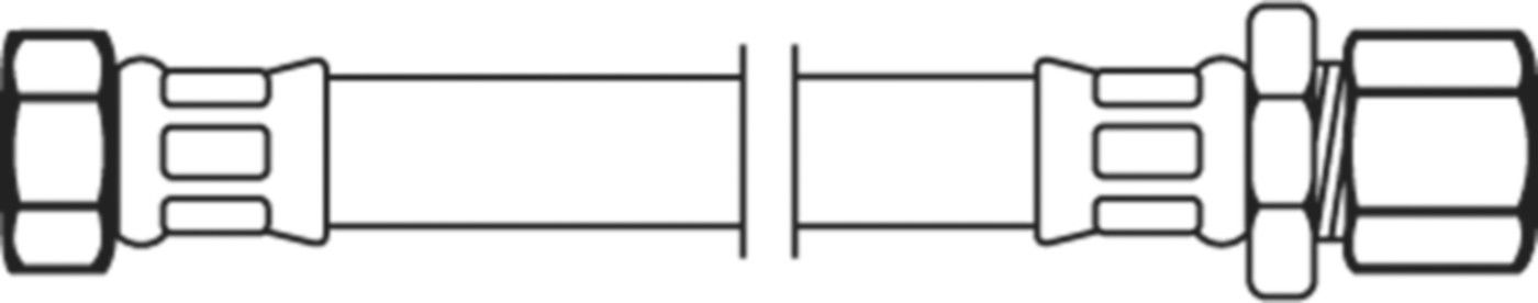 Panzerschlauch CRG 1/2" x 10 mm 50 cm m/Klemmverschr. IG x URS-DW 60 7300 50 - Neoflex Schlauch