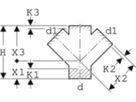 Doppelabzweig 45° 367.235.16.1 d 110/110mm - Geberit-PE-Formstücke