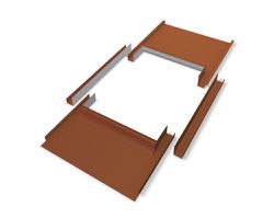 PREFA Einfassung für Velux stucco 55x78-118 cm, 04 P.10 Ziegelrot 111105 - PREFA Dachsysteme