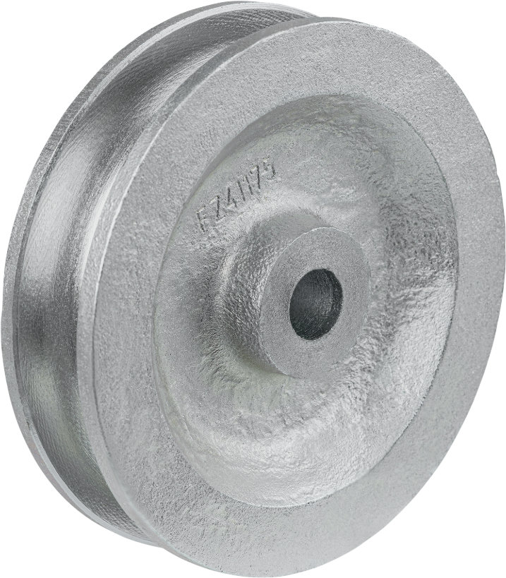 WEBI Seilrollen Guss, mit Gleitlager 190/80mm,verzinkt, Tragkraft 90kg - Seilrollen