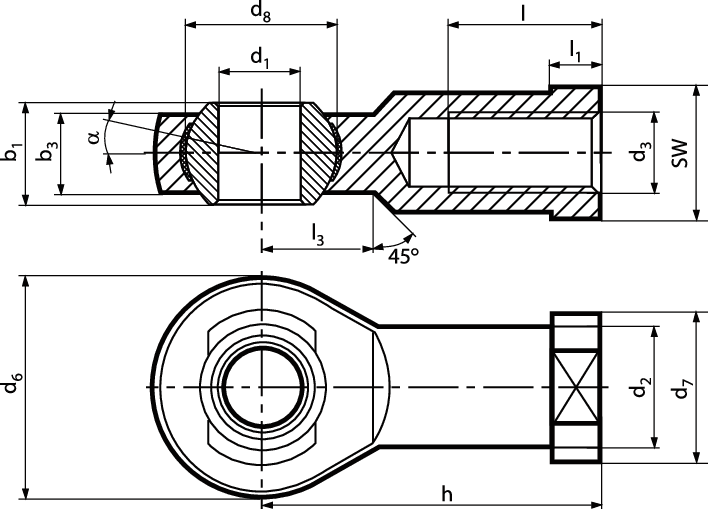 Durbal BEF Rechtsgewinde INOX BN20533 ISO12240- 6 - Bossard Schrauben