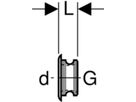 Steckdichtung zu Gewinderohr d 32mm - 1 1/4" 159.615.00.1 - Geberit-Sifon + Apparateanschlüsse