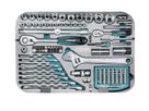 TECHNOCRAFT ABS-Werkzeugkoffer Pro Chrome 185 1/4"+1/2" , PB + Knipex , 185 tlg. - Werkzeugkoffer,Sortimentskoffer,Behälter