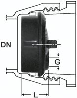 SM-Verschlusszapfen Fig. 2393 DN 80 - 1/2" - Von Roll Schraubmuffenformstücke
