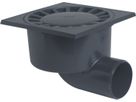 Nicoll 110/250mm dunkelgrau Auslauf horizontal - Bodenabläufe Nicoll