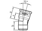 Bogen 15° 53 V 21/2" 770 053 210 - GF verz. Tempergussfittings