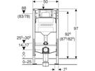 Stand-WC-Element Sigma 111.922.00.6 Typ 97, Betätigung von vorne, für Kinder - Geberit-Duofix
