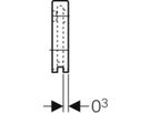 Schalldämmunterlage 601.806.00.1 zu Mepla Anschlusswinkel 90° - Geberit-Push Fit-Formstücke