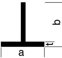 EN 10088-3/10055, lasergeschweisst 20/20/4.0 mm - Rostfreie T-Profile, 1.4301