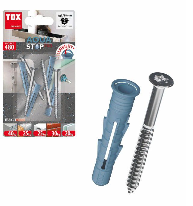 TOX Aqua Stop Pro Abdichtender Allzweckdübel BN51029 Ø6x38 / 014771011 à 4 - Bossard Schrauben