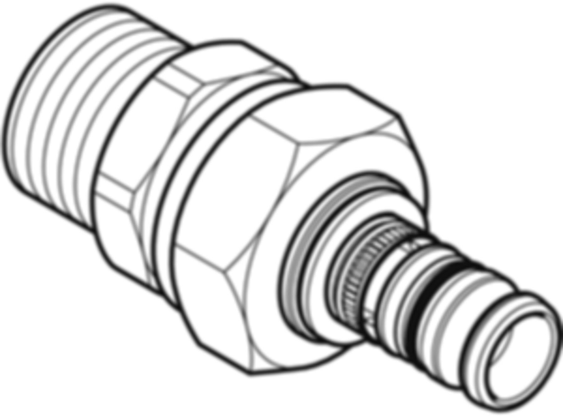 Übergang lösbar mit AG 40mm-11/4" mit Überwurfmutter Rotguss 605.590.00.5 - Geberit-Mepla-Formstücke