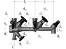 JRGUSIT Combi 11/4"-25-25 5191.480 Abgänge ohne Verschraubungen (G=5/4") - JRG Armaturen