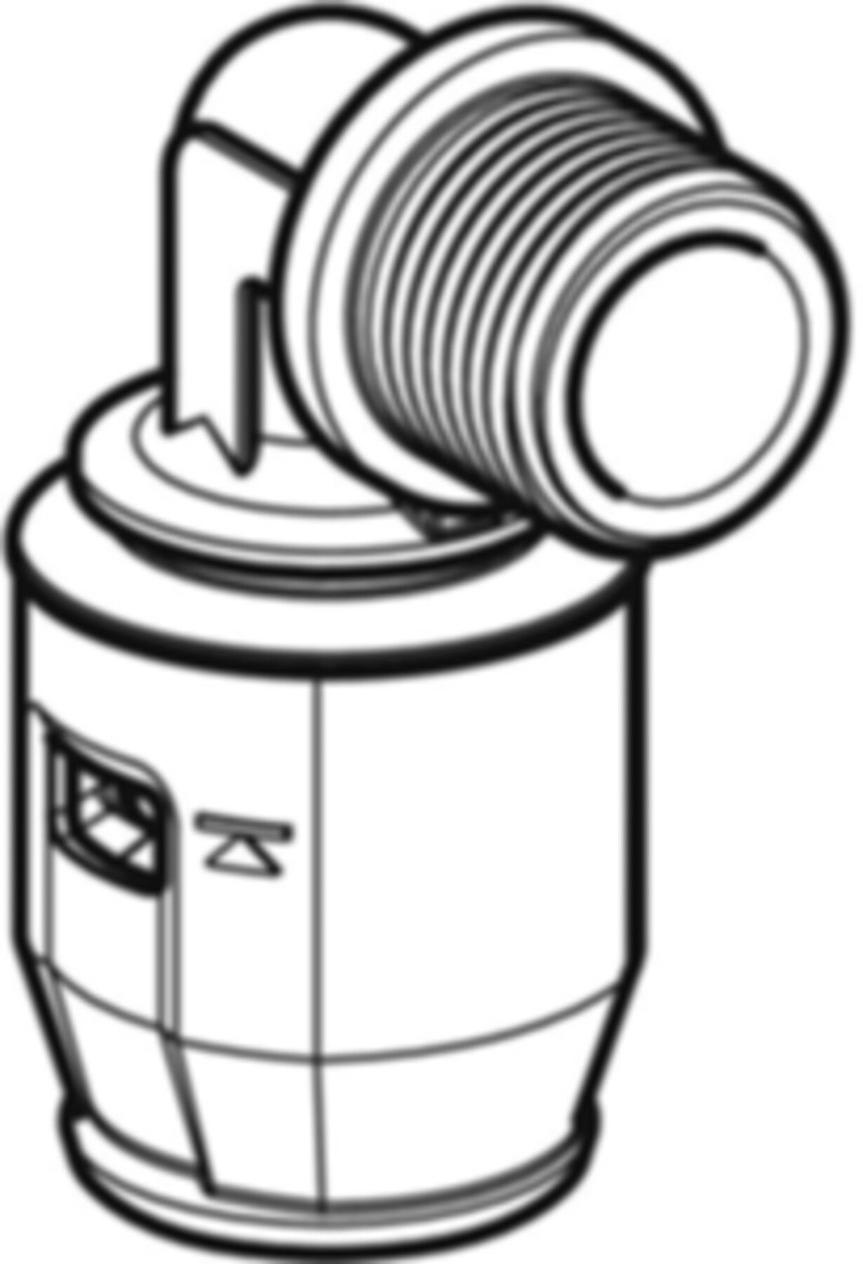 Übergangsbogen 90° m/AG 16mm-1/2" 650.241.00.1 - Geberit-Push Fit-Formstücke