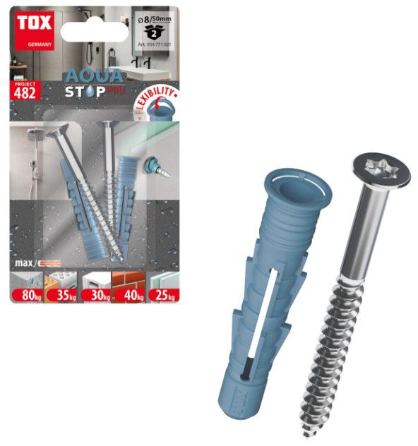 TOX Aqua Stop Pro Abdichtender Allzweckdübel BN51029 Ø8x50 / 014771021 à 2 - Bossard Schrauben