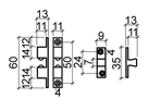 OK LINE Kugelschnäpper Messing LxB=60x11x13mm, vernickelt - Diverse Möbelbeschläge und Zubehör