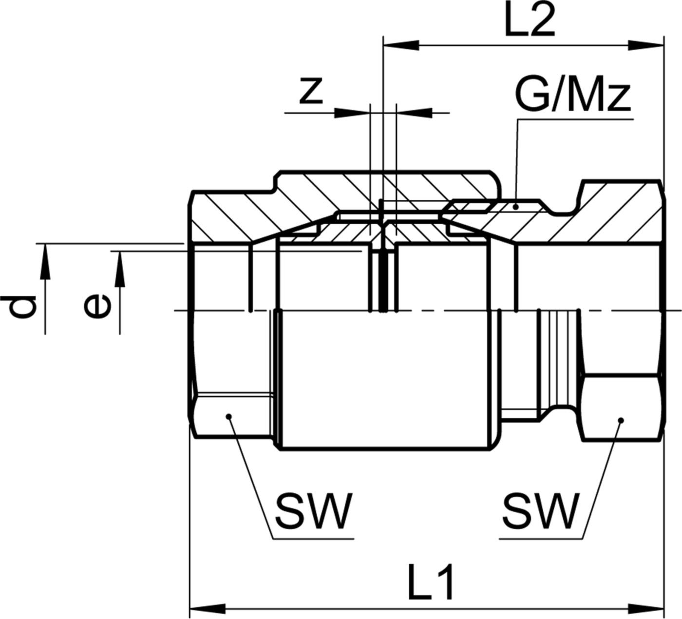 Gerade Verschraubung SO 01011 12 mm - Serto-Programm M/G